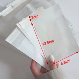 50pcs Self Adhesive Paper Bags Photocard Packaging Sleeves Semi-transparent Jewelry Storage Pouches for Rings Earrings Bracelets