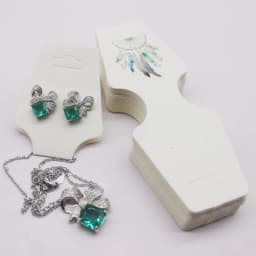 4.5x12cm 50 Piece Jewelry Set Card Paper Necklace/Bracelet/Hair Accessory Display Label Card