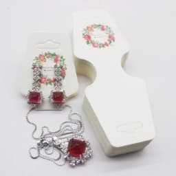 4.5x12cm 50 Piece Jewelry Set Card Paper Necklace/Bracelet/Hair Accessory Display Label Card