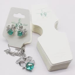 4.5x12cm 50 Piece Jewelry Set Card Paper Necklace/Bracelet/Hair Accessory Display Label Card