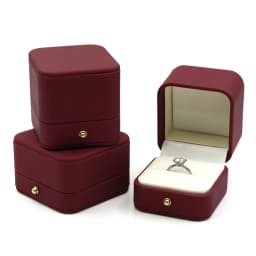 Hot Sale Leather Jewellery Gift Packaging Box Pendant Necklace Bracelet Earring Jewelry Ring Box Gift Cases Customized Logo