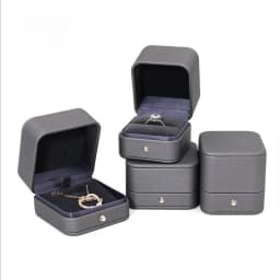 Hot Sale Leather Jewellery Gift Packaging Box Pendant Necklace Bracelet Earring Jewelry Ring Box Gift Cases Customized Logo