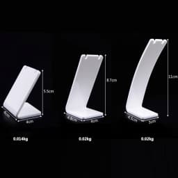 Fashion White Acrylic Necklace Jewellry Display Stand Holder Earring Pendant Exhibition Shelf 3 Sizes Jewellery Storage Showcase