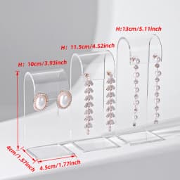 New Fashion 3pcs Of Set Of Black/White/Transparent Acrylic Earrings Jewelry Display Stand Props Display Shelf Shot