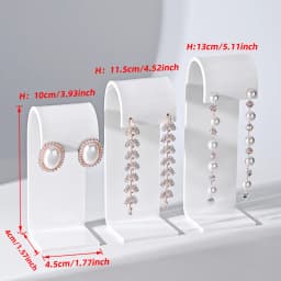 New Fashion 3pcs Of Set Of Black/White/Transparent Acrylic Earrings Jewelry Display Stand Props Display Shelf Shot