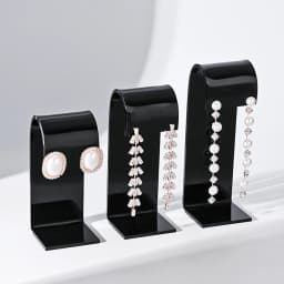 New Fashion 3pcs Of Set Of Black/White/Transparent Acrylic Earrings Jewelry Display Stand Props Display Shelf Shot