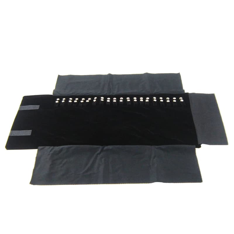 20 Buckles Necklace Storage Bag Jewelry Nylon Roll Organizer Bag Velvet Bracelet Carrying Display Holder Jewelry Business Pouch