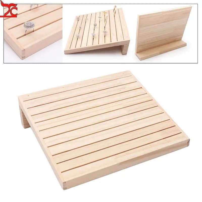 Jewellery Making Supplies Earring Organizer Ring Display Stand Jewelry Wood Earring Hoder Jewellery Packaging Case Exhibitors