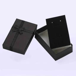 10Pcs 5x8x2.5cm Jewelry Box Gold Silver Gift Cardboard Boxes for Pendent Necklace Earrings Rings Bag Packaging with White Sponge
