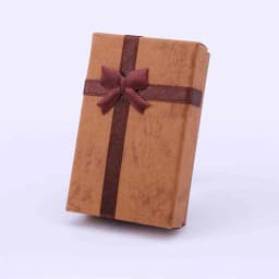10Pcs 5x8x2.5cm Jewelry Box Gold Silver Gift Cardboard Boxes for Pendent Necklace Earrings Rings Bag Packaging with White Sponge
