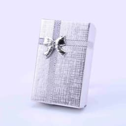 10Pcs 5x8x2.5cm Jewelry Box Gold Silver Gift Cardboard Boxes for Pendent Necklace Earrings Rings Bag Packaging with White Sponge