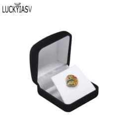 Wholesale Medals Commemorative Coins Pins Merit Badge Display Jewellery Gift Storage Boxes Black Velvet Carrying Case Organizer