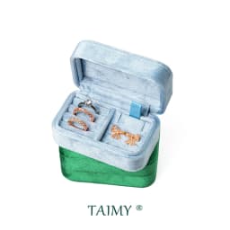 TAIMY Mini Velvet Jewelry Box Portable Travel Jewelry Storage Case Ring Necklace Earring Custom Logo&Color Personalized Gifts