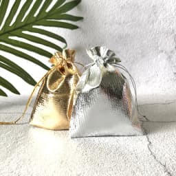 50pcs/lot 7x9cm 9x12cm Adjustable Jewelry Packing Fabric Bag Silver/Gold Colors Drawstring Wedding Storage Pouches
