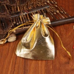 50pcs/lot 7x9cm 9x12cm Adjustable Jewelry Packing Fabric Bag Silver/Gold Colors Drawstring Wedding Storage Pouches