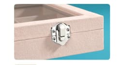 Ice Velvet Clear Lid 12 Grid Jewelry Organizer Box Tray Display Case Storage Bracelets Rings Earrings