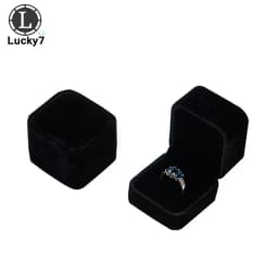 Beige Velvet Jewelry Display Case Luxury Wedding Ring Earrings Necklace Bracelet Storage Organizer Gift Set Box
