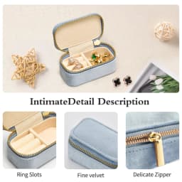 TAIMY Personalise Mini Velvet Jewelry Box Custom Logo Kawaii Girls Ring Earrings Tiny Jewelry Storage Box Jewellery Organizer