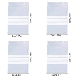 100pcs/lot Glued Stone Sealing Bag Clear Plastic Writable Jewelry Making Bead Gem Storage Reclosable Self Sealing Accessories