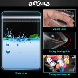 PVC Jewelry Bags Small Self-Sealing Plastic Zip Clear Bags Transparent Lock Bag Pouch For Storing Bracelets Rings Earrings