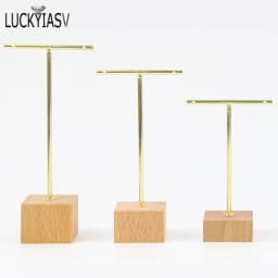 3pcs/lot Jewelry Display for earrings T-Bar Wooden Base Earrings Rack Holder Earrings Organizer Showcase Ear Studs Stand
