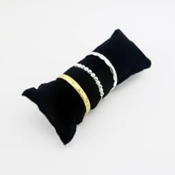 Black/Grey Velvet Bracelet Pillow Display Holder Watch Packaging Organizer Wholesale Bangle Soft Cushion Collection Storage Case