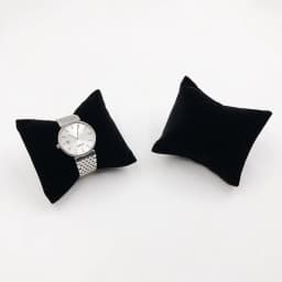Black/Grey Velvet Bracelet Pillow Display Holder Watch Packaging Organizer Wholesale Bangle Soft Cushion Collection Storage Case