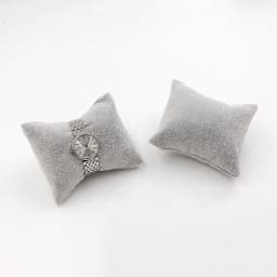 Black/Grey Velvet Bracelet Pillow Display Holder Watch Packaging Organizer Wholesale Bangle Soft Cushion Collection Storage Case