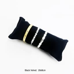Black/Grey Velvet Bracelet Pillow Display Holder Watch Packaging Organizer Wholesale Bangle Soft Cushion Collection Storage Case