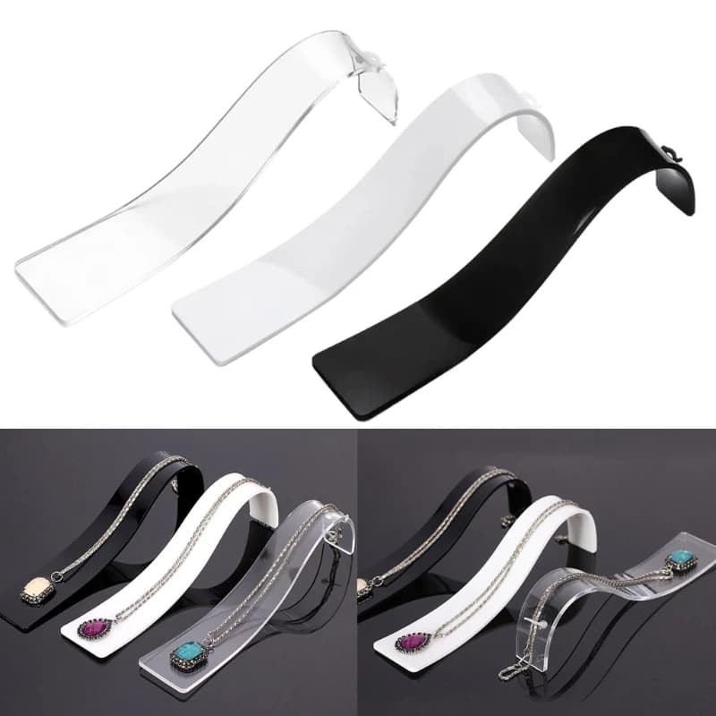 Versatile Bracelet Display Stand Portable Curved Shaped Necklace Organizer Acrylic Handchain Stand Jewellery Organizer