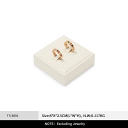 WoodTen Beige Jewelry Display Stand Microfiber Retail Jewelry Stand for Earring Necklace Watch Ring Counter Jewelry Display Prop
