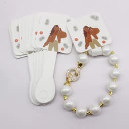 50pcs Jewelry Card Set, Paper Necklace/Hair Accessory Display Label Card, Jewelry Display Card