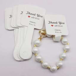 50pcs Jewelry Card Set, Paper Necklace/Hair Accessory Display Label Card, Jewelry Display Card