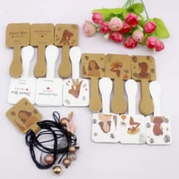 50pcs Jewelry Card Set, Paper Necklace/Hair Accessory Display Label Card, Jewelry Display Card