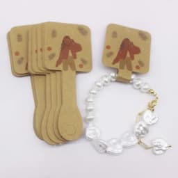 50pcs Jewelry Card Set, Paper Necklace/Hair Accessory Display Label Card, Jewelry Display Card