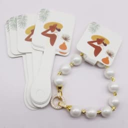 50pcs Jewelry Card Set, Paper Necklace/Hair Accessory Display Label Card, Jewelry Display Card