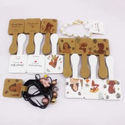 50pcs Jewelry Card Set, Paper Necklace/Hair Accessory Display Label Card, Jewelry Display Card