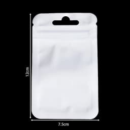 50pcs Resealable Plastic Bags Transparent Purple color Zip Lock Bags for DIY Anti-oxidation Jewelry Display Wrap Packaging Bag