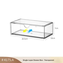 Acrylic Drawer Type Jewelry Box Hair Ties Cotton Swabs Hair Accessories Hair Clips Hair Bands Elastic Bands Storage Organizer