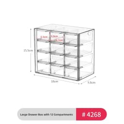 Acrylic Drawer Type Jewelry Box Hair Ties Cotton Swabs Hair Accessories Hair Clips Hair Bands Elastic Bands Storage Organizer