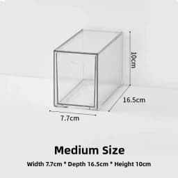 Acrylic Drawer Type Jewelry Box Hair Ties Cotton Swabs Hair Accessories Hair Clips Hair Bands Elastic Bands Storage Organizer