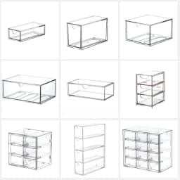 Acrylic Drawer Type Jewelry Box Hair Ties Cotton Swabs Hair Accessories Hair Clips Hair Bands Elastic Bands Storage Organizer