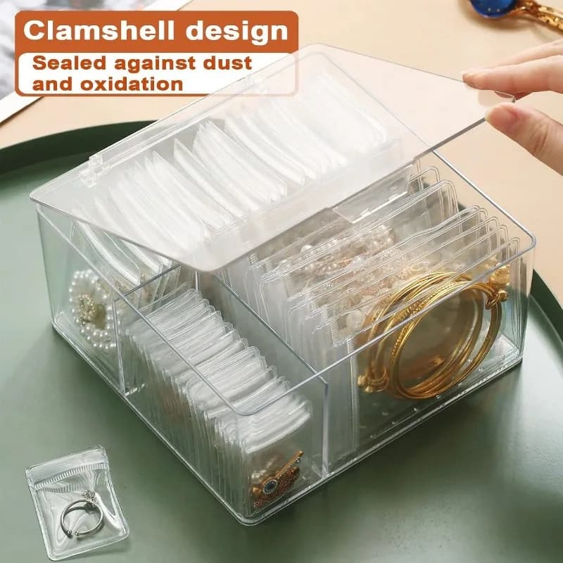 Drawer Organizer Self Sealing Plastic Jewelry Zip Lock Bags Reclosable Thick Transparent Ziplock Gift Packaging Storage Pouches