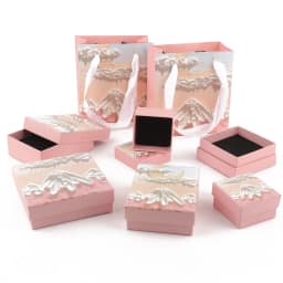 1PCS Pink Craft Paper Drawer DIY Jewelry Box Ring Earring Necklace Bracelet Gift Packaging Boxes for Wedding Birthday Party