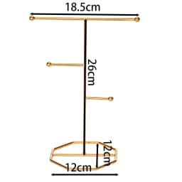 Metal Gold T-shaped Earrings Ring Necklace Watch Jewelry Shelf Jewelry Stand Counter Pendant Jewelry Organizer Display Stand