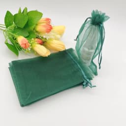 100pcs Organza Small Pouches Blackish Dark Green Gift Bags for Jewelry Bag Wedding Packaging Drawstring Bag Sachet Display Bags