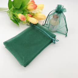 100pcs Organza Small Pouches Blackish Dark Green Gift Bags for Jewelry Bag Wedding Packaging Drawstring Bag Sachet Display Bags