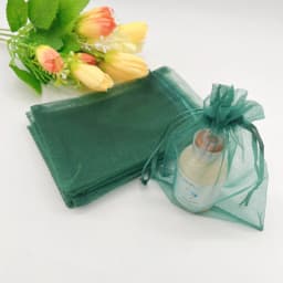 100pcs Organza Small Pouches Blackish Dark Green Gift Bags for Jewelry Bag Wedding Packaging Drawstring Bag Sachet Display Bags