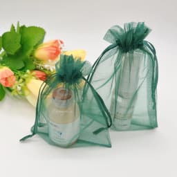 100pcs Organza Small Pouches Blackish Dark Green Gift Bags for Jewelry Bag Wedding Packaging Drawstring Bag Sachet Display Bags