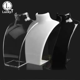 Portrait Acrylic Jewelry Display Stand Transparent Plastic Necklace Pendant Earring Showcase Prop for Model